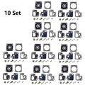 Set of 10 Carburetor Rebuild Kits for Stihl HS46 HS56 (ZAMA RB-243 C1T-S195E-J)
