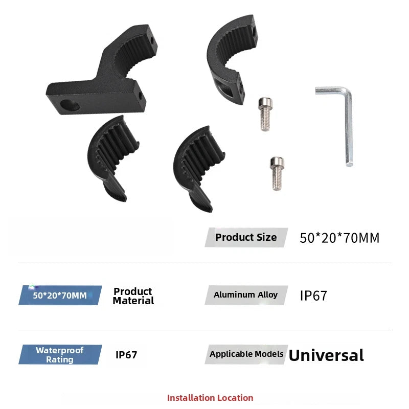 LED Light Mount Clamp Bracket for ATV Bikes