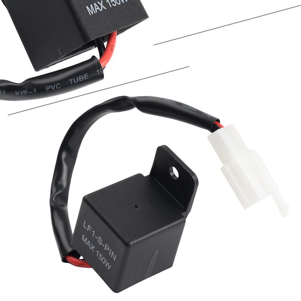2-Pin Electronic LED Flasher Relay FIX Motorcycle Turn Signal Bulbs Hyper Flash