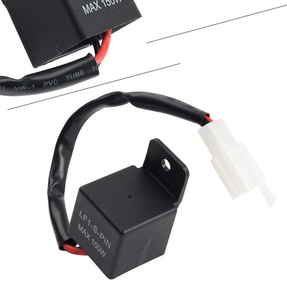2-Pin Electronic LED Flasher Relay FIX Motorcycle Turn Signal Bulbs Hyper Flash