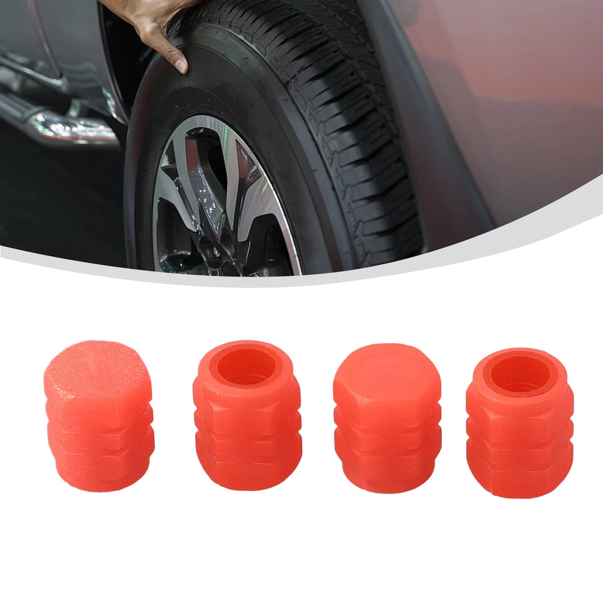 4Pcs/Set Glowing In Dark Fluorescent Car Wheel Tire Valve Cover