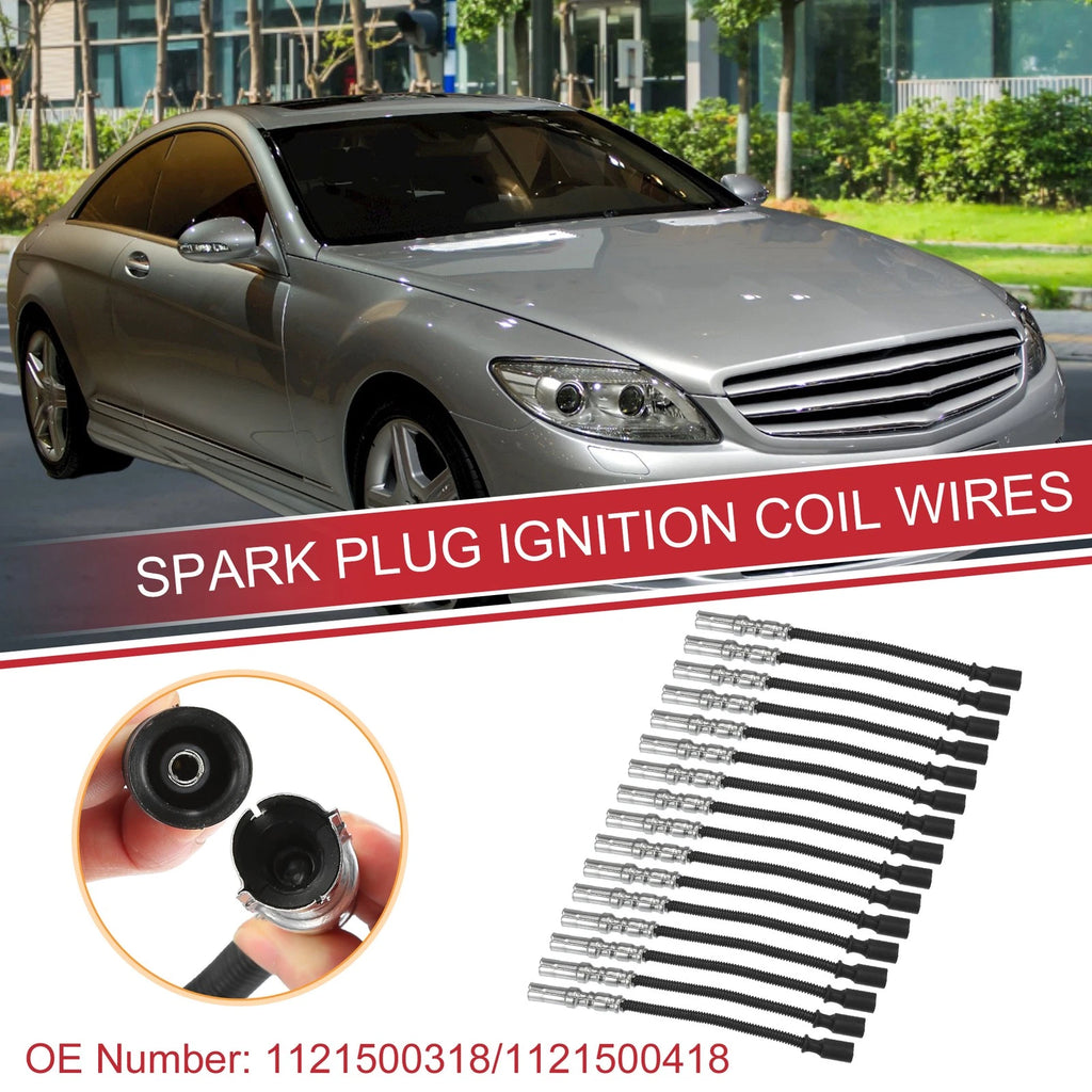 16pcs Spark Plug Wire Ignition Coil Cable Replacement for Mercedes C CLK (2000–2010)
