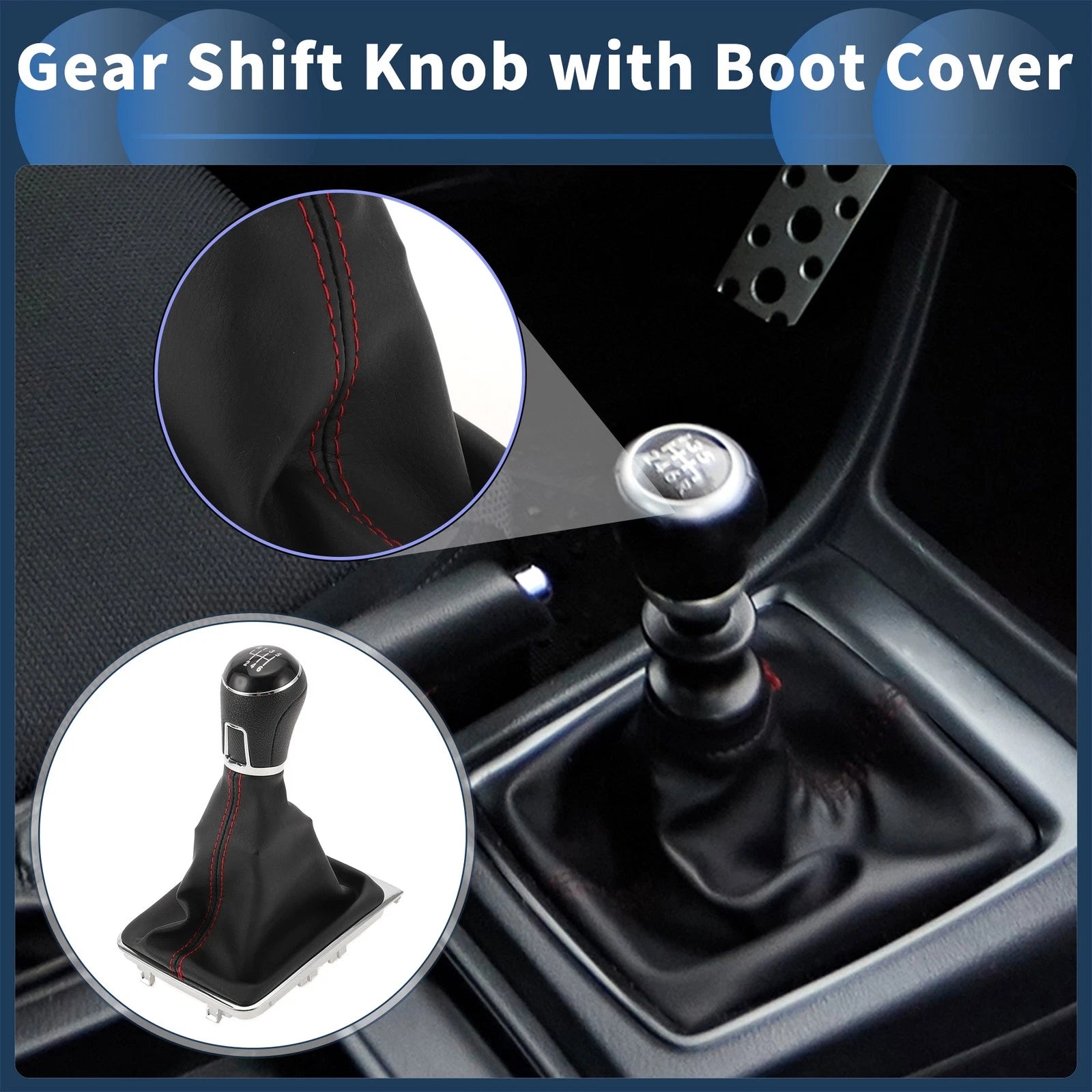 6 Speed Gear Shift Knob Replacement with Cover for VW Passat (2013–2021)