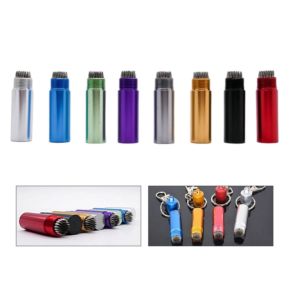 Cue Tip Tool with Keychain Accessory - Anodized Aluminum
