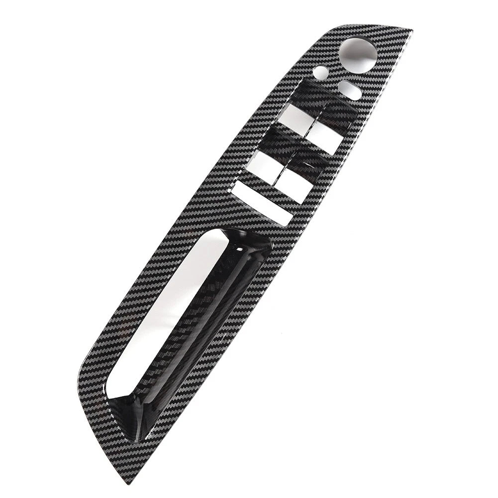 Carbon Front Inner Door Panel Handle Pull Trim Cover for BMW X5 E70 X6 E71 E72