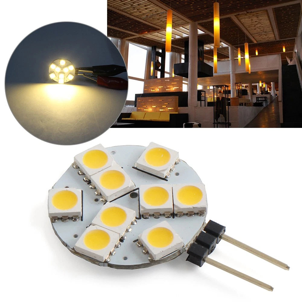 G4 Socket Round Bulb for Indoor Car RV Landscape (Super Bright Warm White)