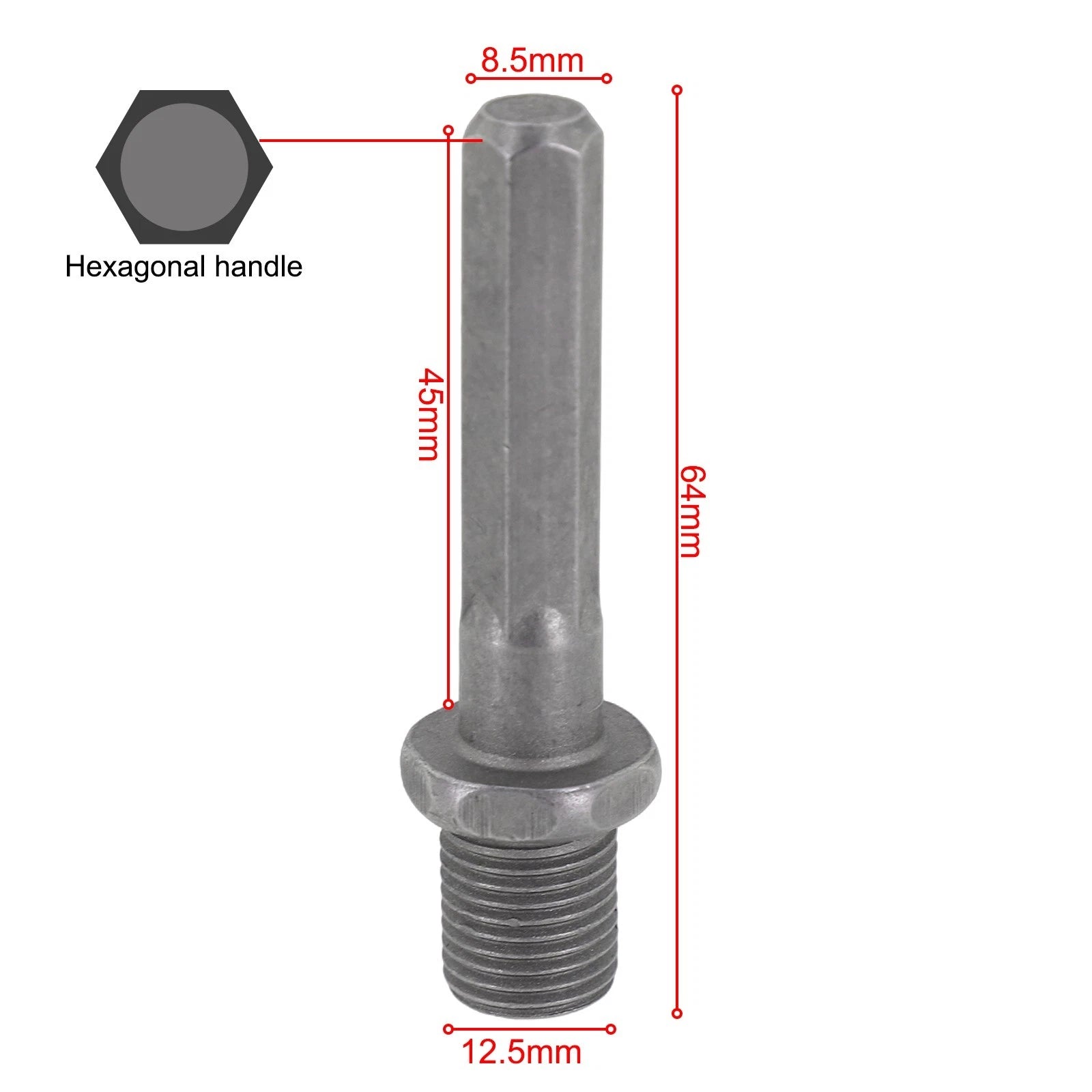 Converter Adapter Chuck for Drill Extension Rod (Universal)