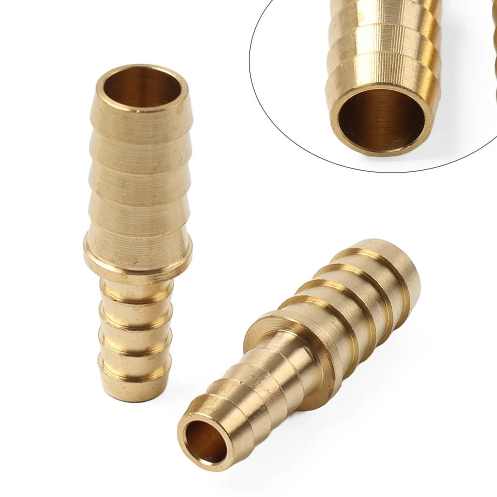2pcs Hose Barb Fitting 1/2 x 3/8inch Brass Splicer Mender for Water Fuel Air