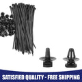Car Clip Retainer Fastener with Cable Tie Pack for Audi VW Skoda (Qty 50)