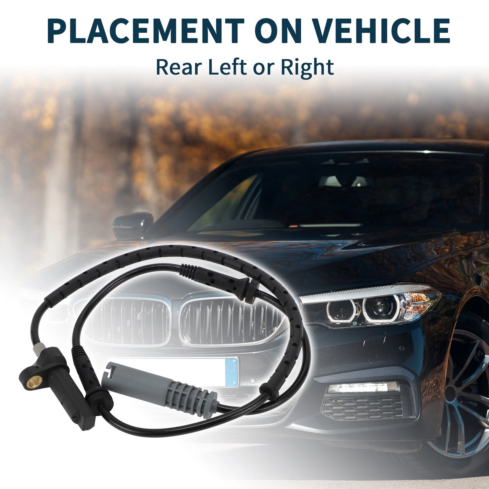 Rear Left ABS Wheel Speed Sensor Replacement for BMW 528i 1997-1999
