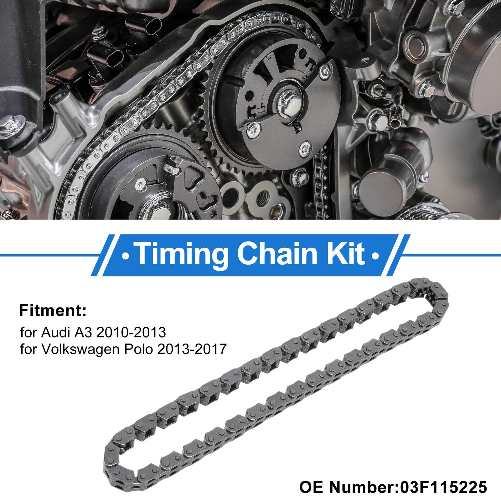 Timing Chain Kit for Audi A3 (2010–2013) Replacement OEM Style