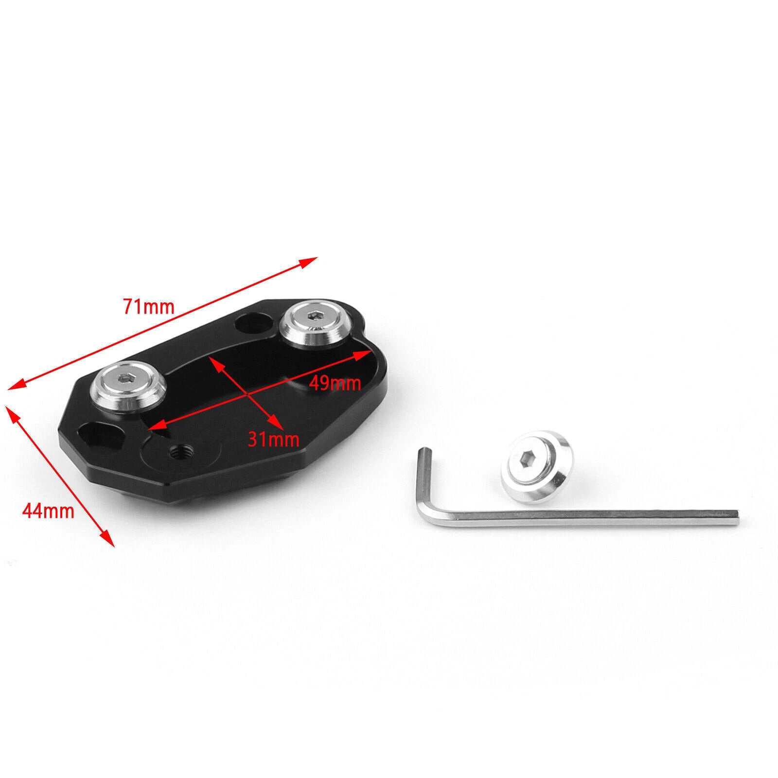Side Stand Kickstand Plate Pad for Kawasaki ZX6R ZX10R Z1000 ER6N Z800 Versys (Fits Multiple Models)