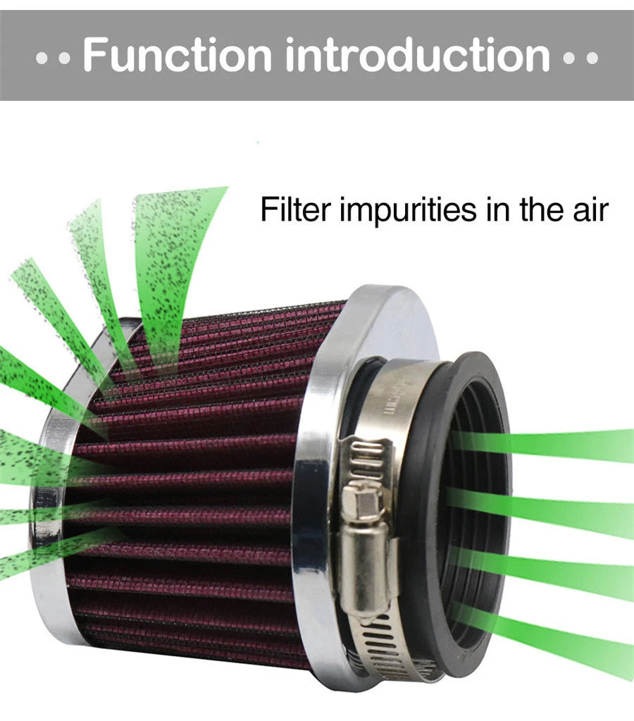 2X Air Filter for Motorcycle (58MM-62MM Inlet)
