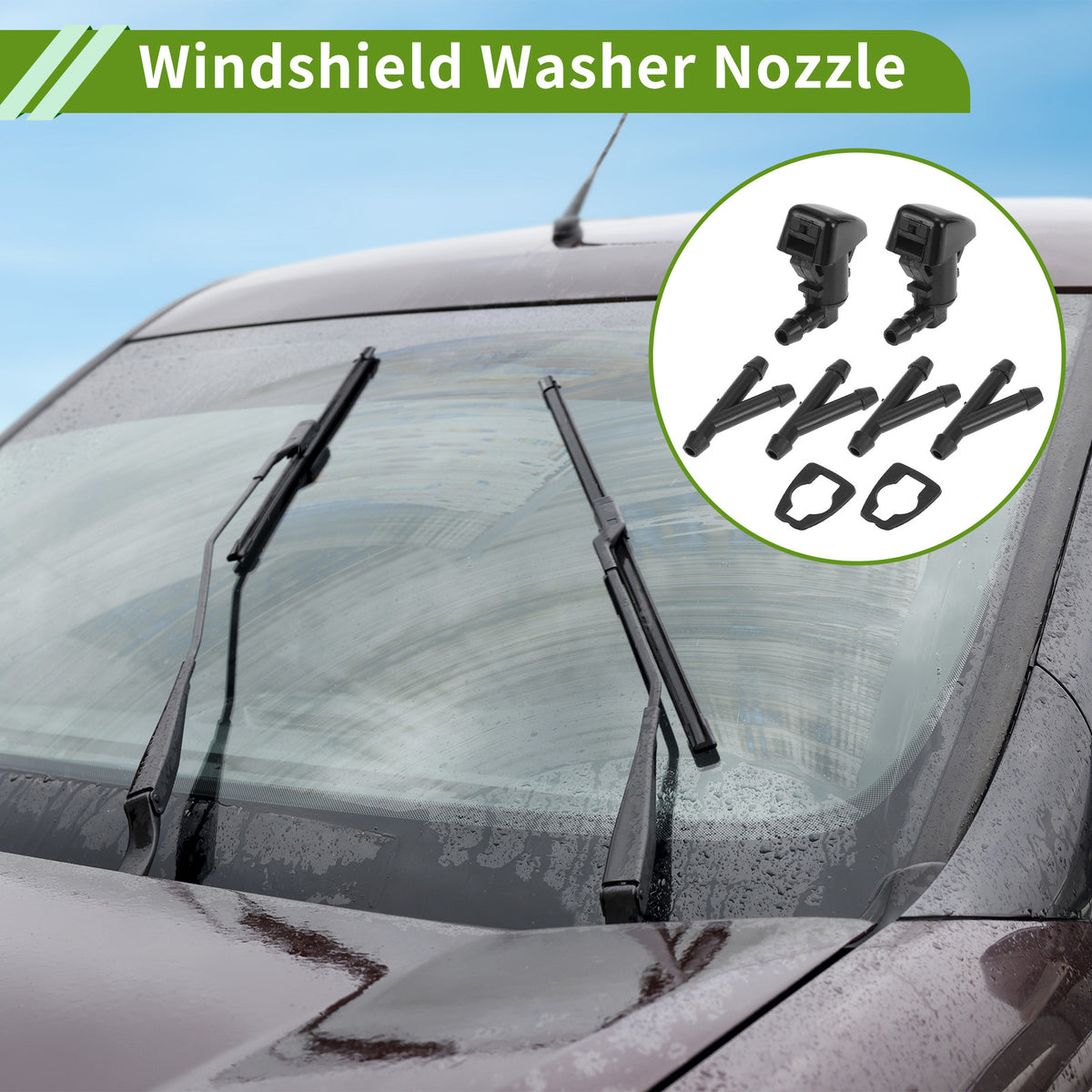 Windshield Washer Nozzle with Hose Connector for Ford F150 (2015–2020)