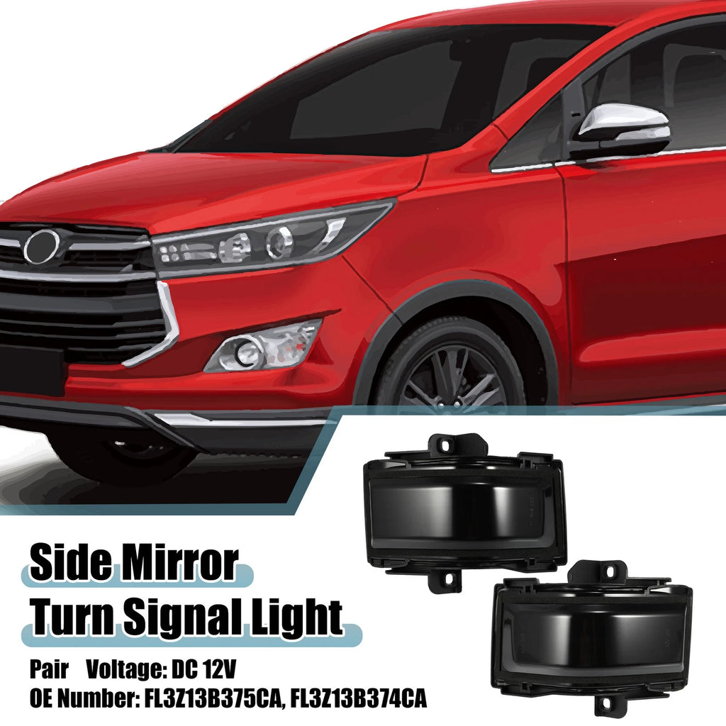 Side Mirror Turn Signal Light Replacement for Ford Black (2010–2014)