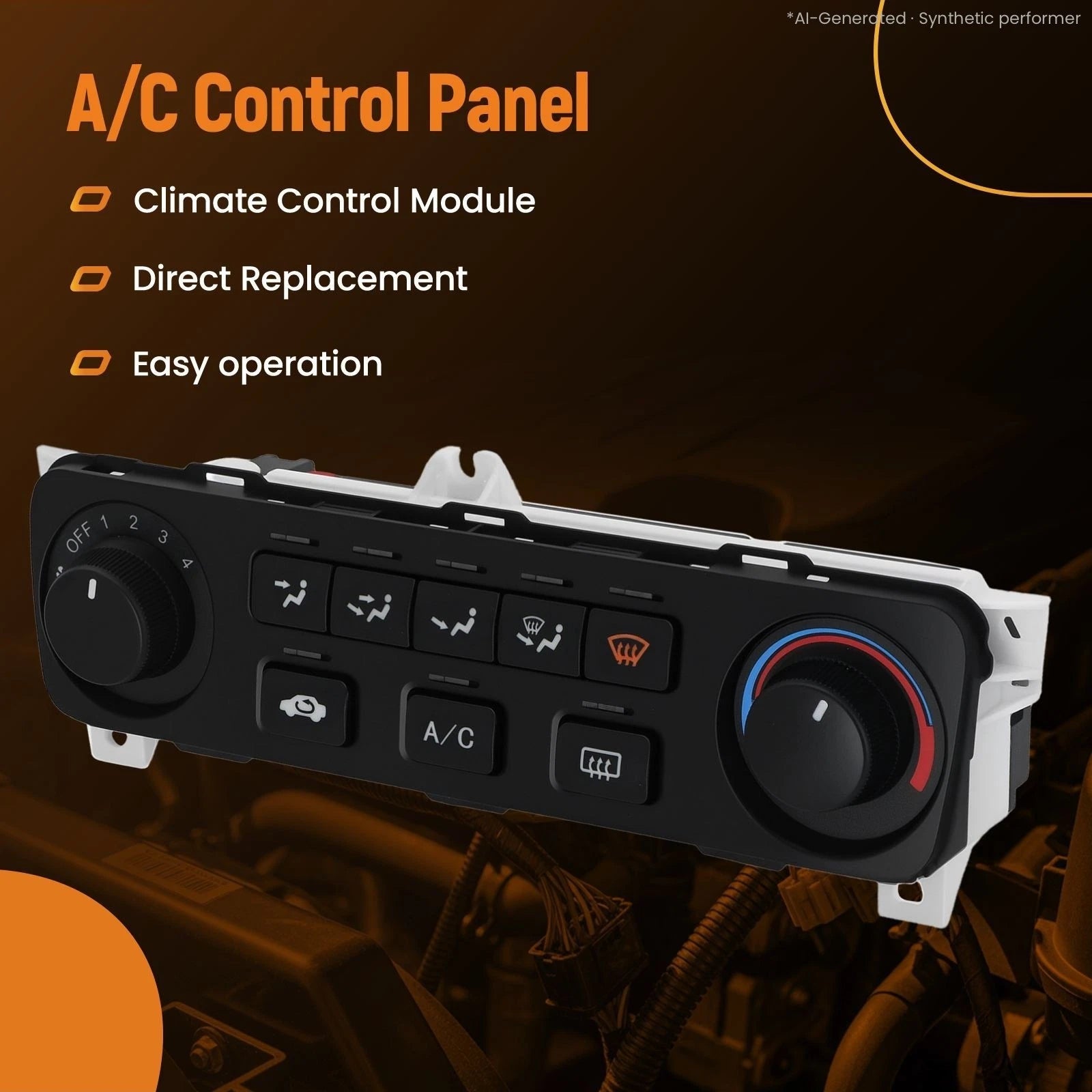 Front AC Climate Control Module Panel for Honda Accord (2001–2002) 79600-S84-A21ZA