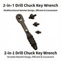 2X Black Drill Chuck Key Wrench for Handling (Dual Sided Functionality)
