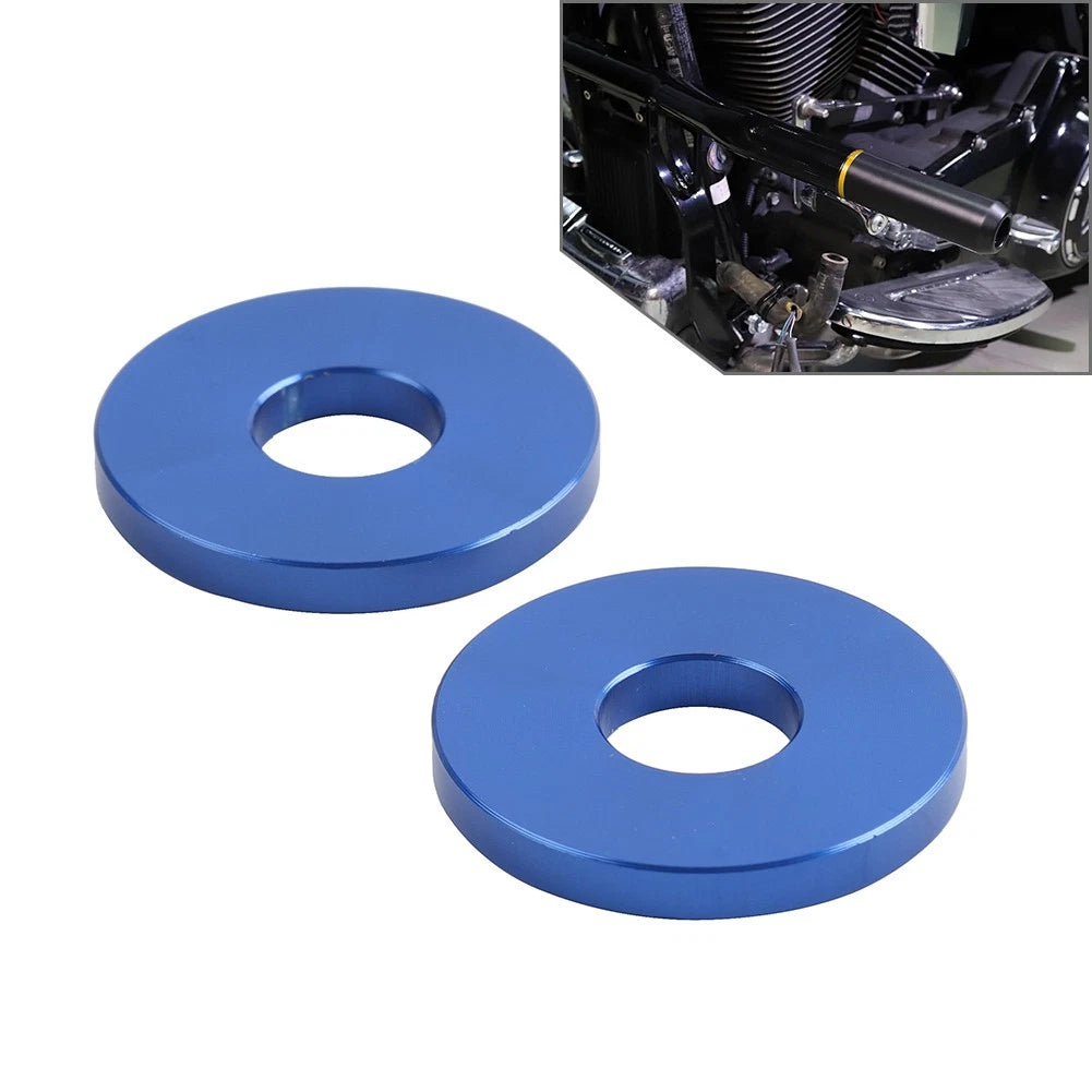 2x Engine Saddlebag Crash Bar Decor Spacer For Harley Softail Road King Blue