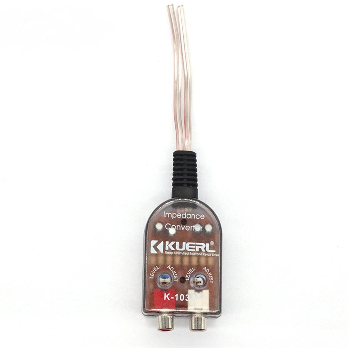 RCA Audio Converter Adapter for Car Stereo Radio Speaker Output (Universal)