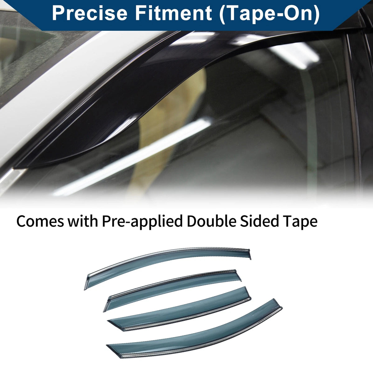 Window Deflectors Side Visors 1 Set for Ford Fusion (2013–2020)