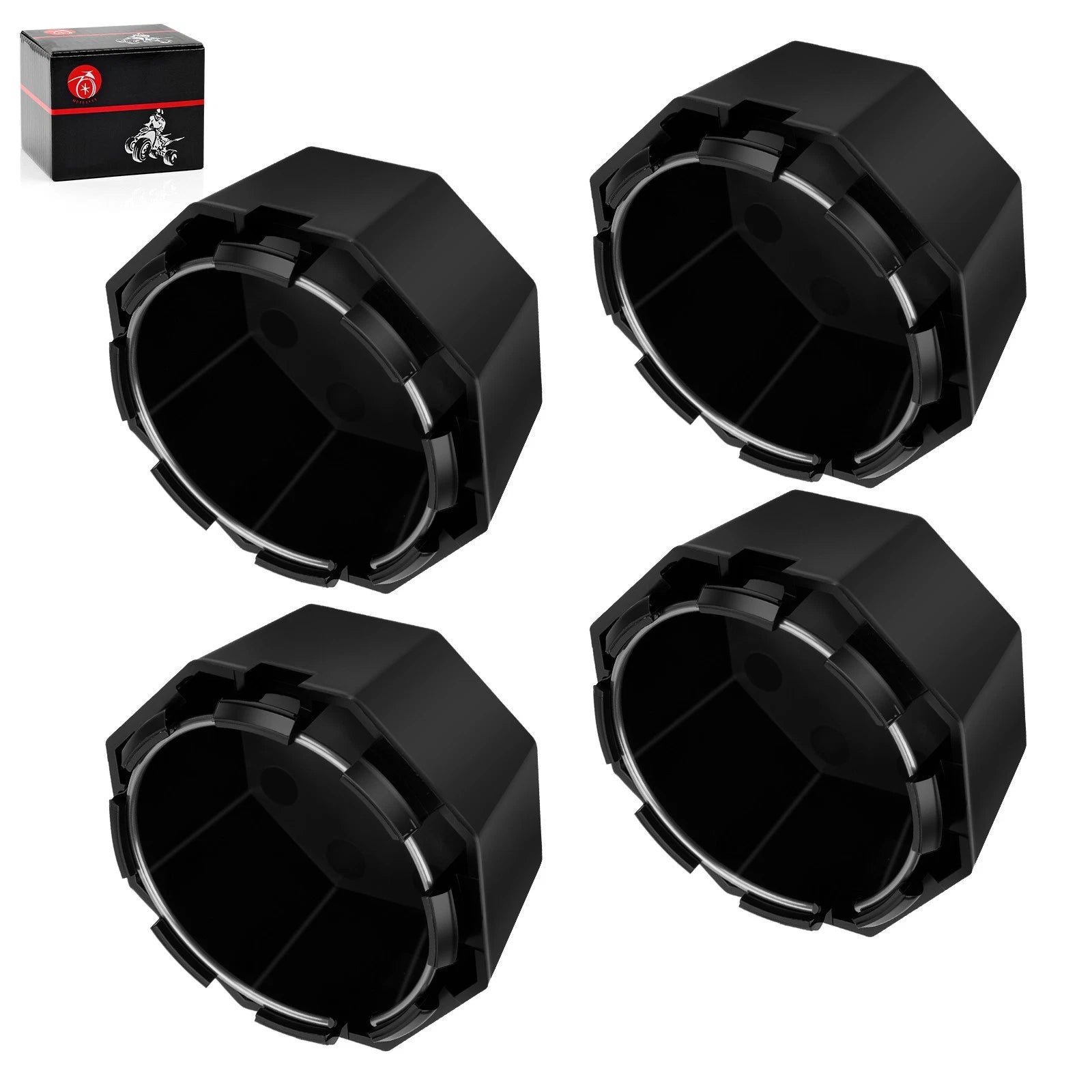 Set of 4 Black Center Wheel Hub Caps for Polaris Sportsman 570 X2 (2020–2023)