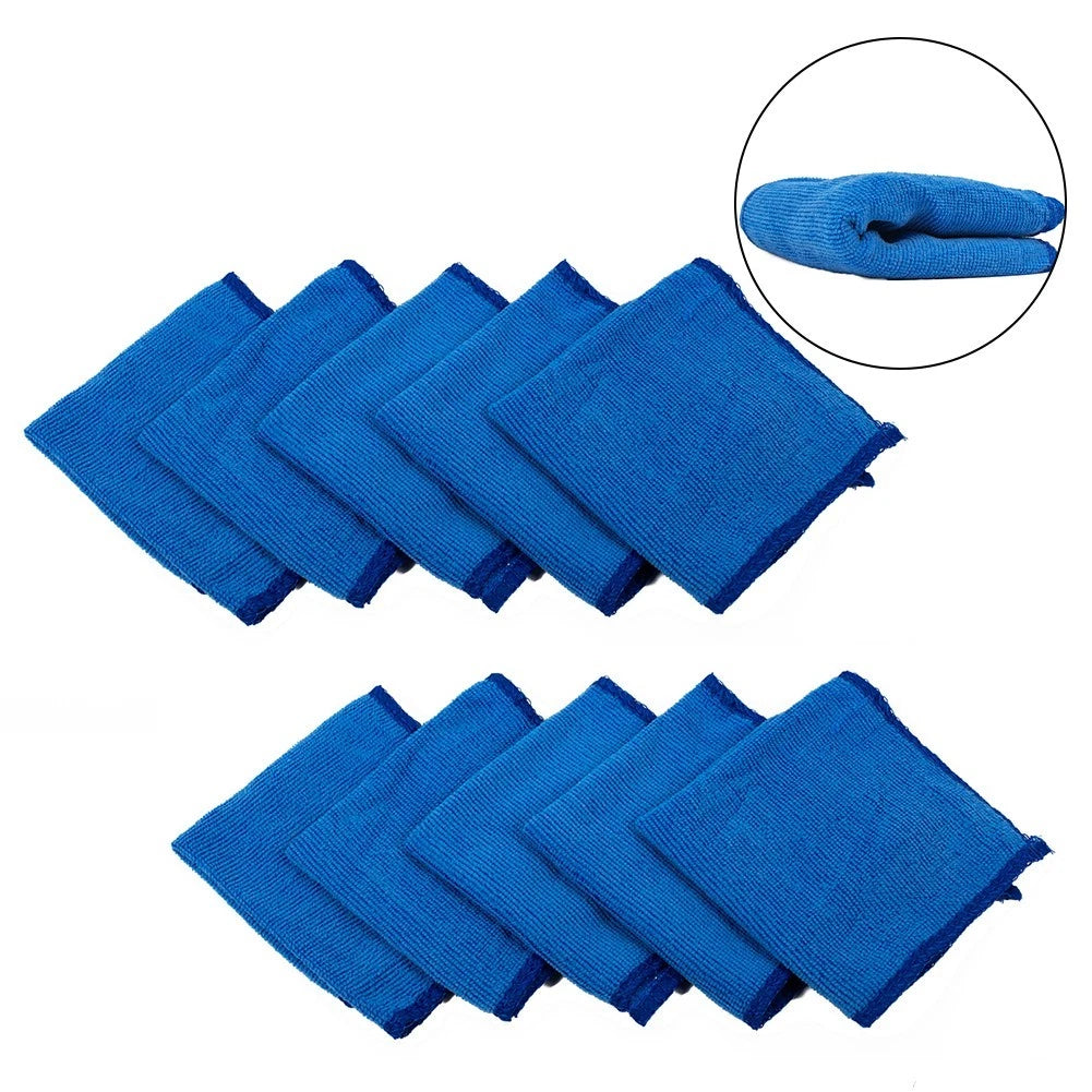 10Pcs Microfiber Cleaning Towels for Auto Care