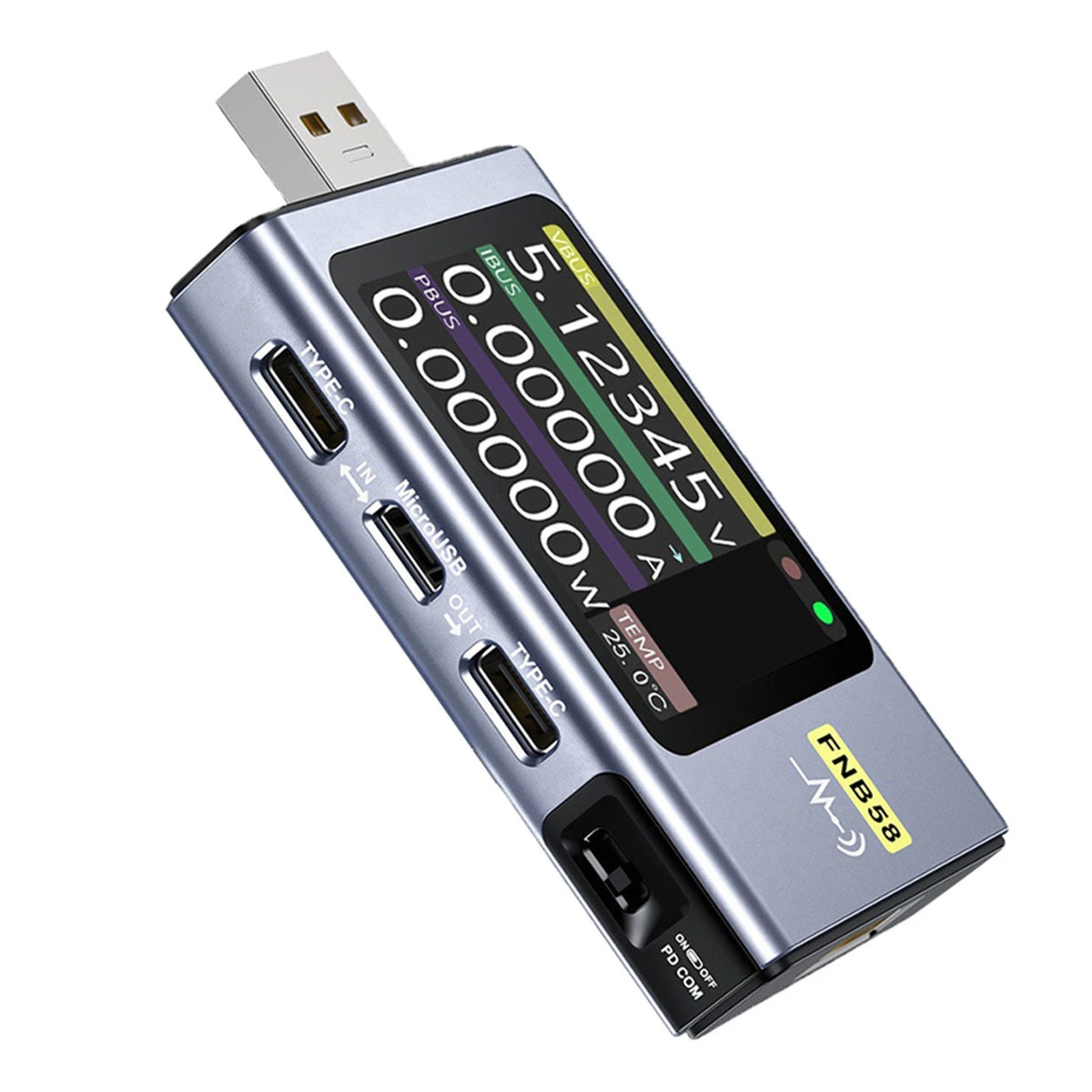FNB58 USB Tester for Fast Charging Detection and Battery Capacity Calculation
