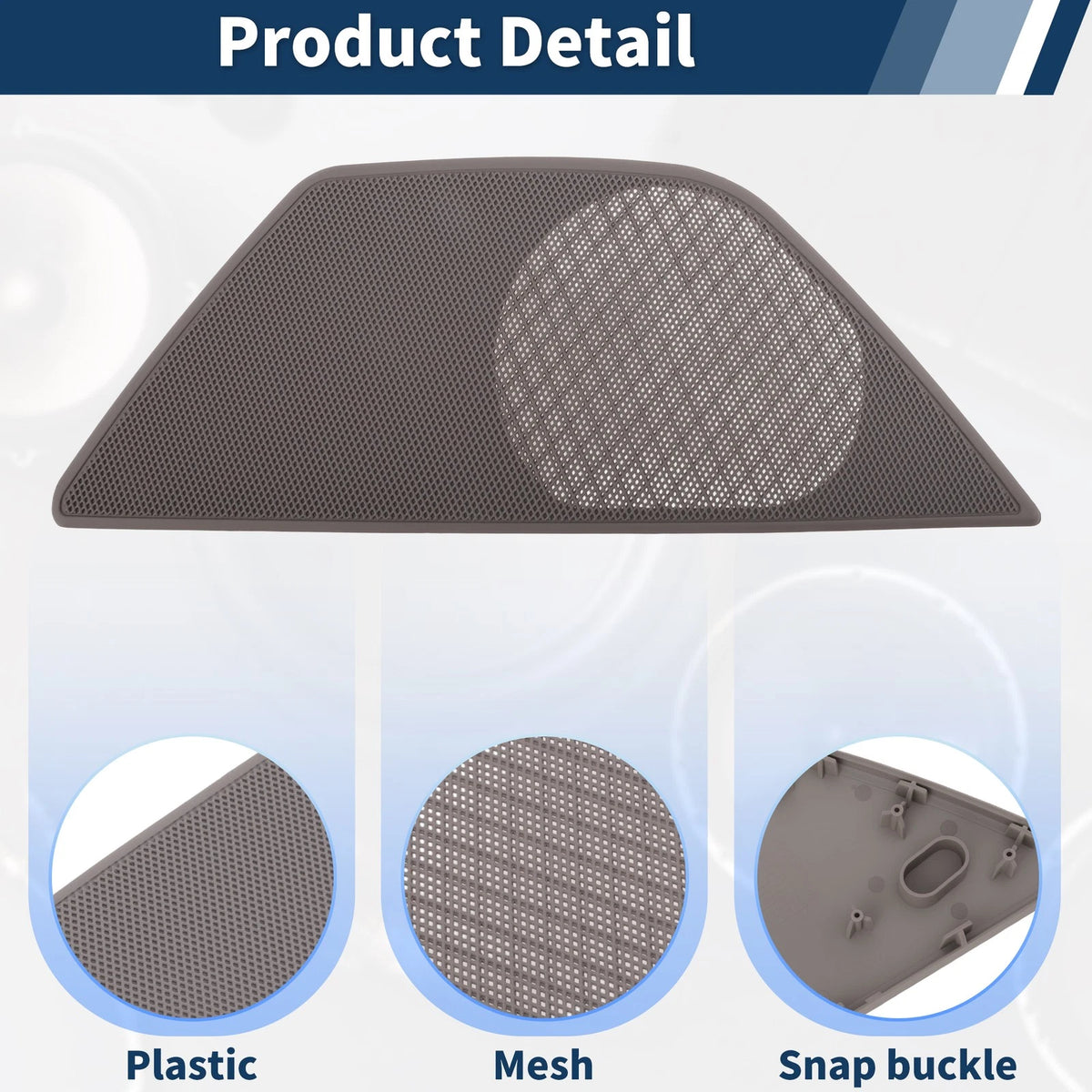 Speaker Grills Cover for BMW 5 Series (2010–2017) Right Side Door Gray