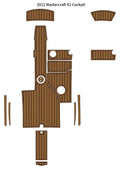 EVA Foam Cockpit Pad for Mastercraft X2 (2012) - Faux Teak Deck Mat