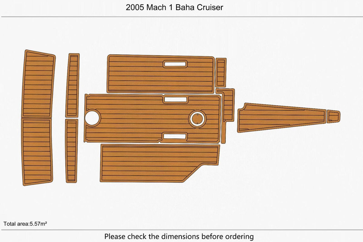 EVA Faux Teak Floor for Baha Cruiser Mach 1 (2005)