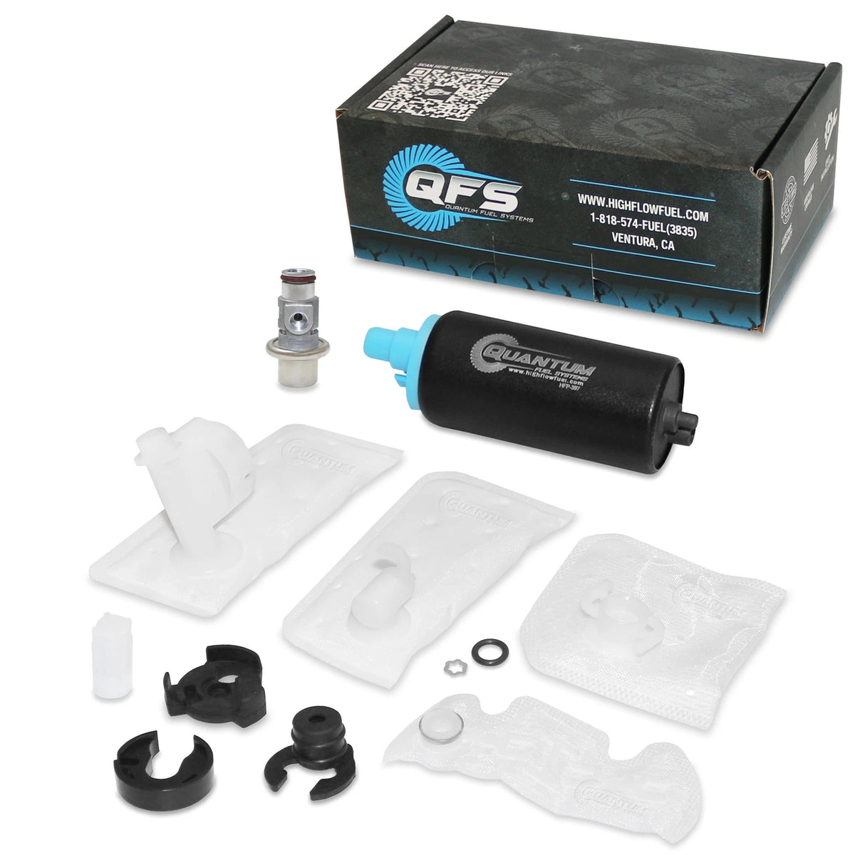 QFS Fuel Pump + Regulator + Strainer for Suzuki Quadracer 450 (2006–2011) 15100-45G03