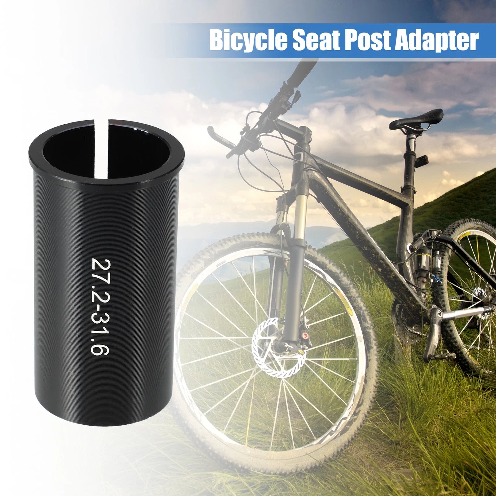 Seat Post Adapter Reducing Sleeve 27.2 to 31.6mm 2 Pack for Bicycle