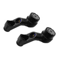 Motorcycle Rear View Mirror Seat with Handlebar Mirror Mount Black ABS Material