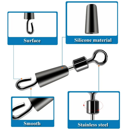 20-Piece Quick Change Bait Ring Tackle Connectors for Carp Fishing Lines
