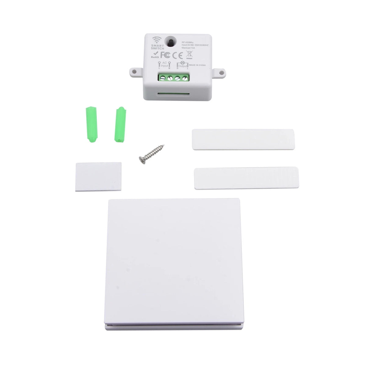 433MHz Wireless Remote Control Kinetic Self-Powered Wall Light Switch