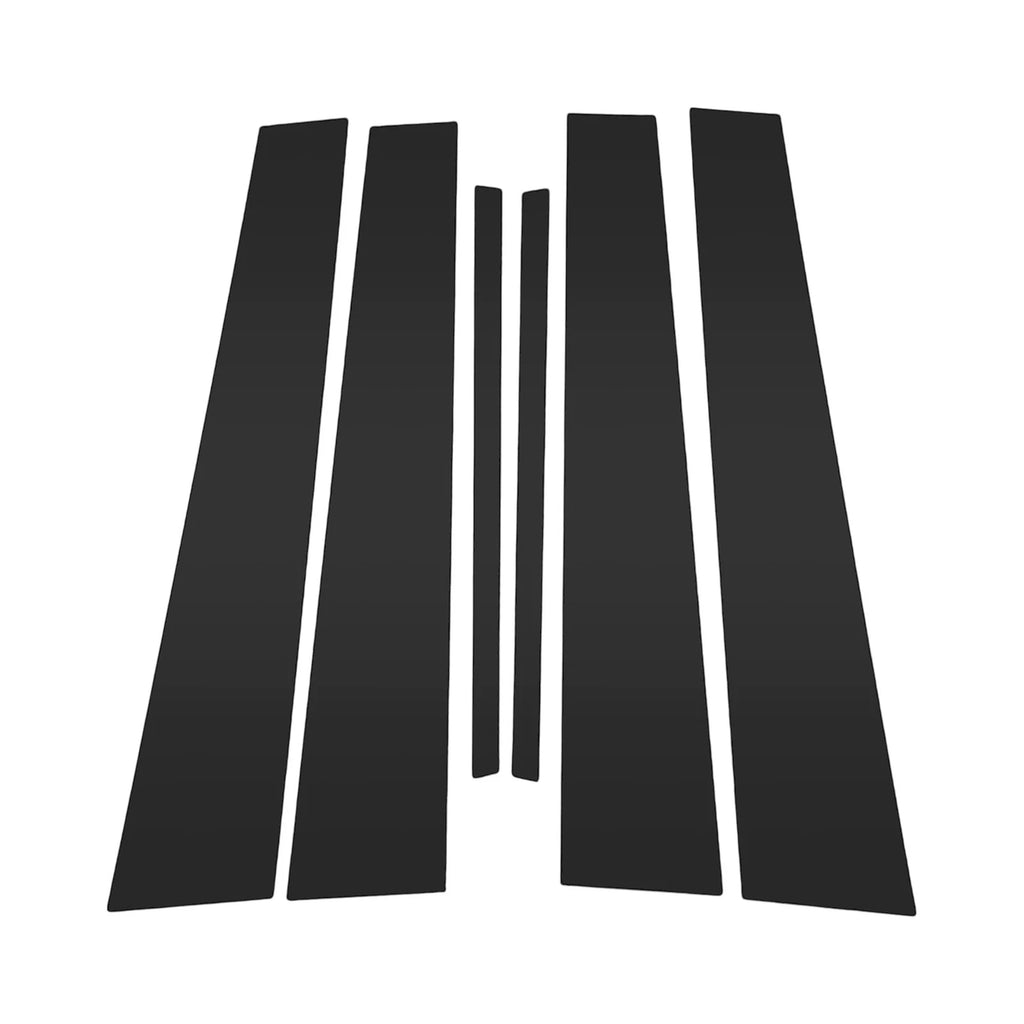 6 Pcs Pillar Window Trim Replacement for Chevy Malibu (2008–2012) Black