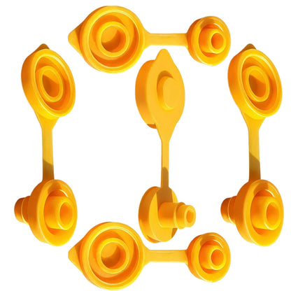5PCS Yellow Plastic Gas Can Vent Caps 8mm Push-In (Universal Fit)