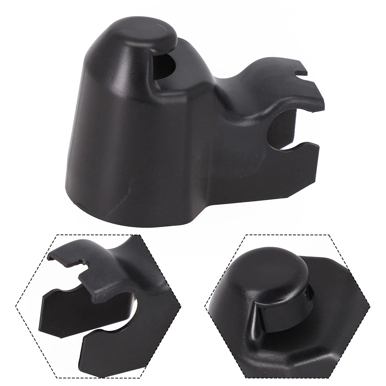Wiper Nut Cover for - Rear Wiper Cap, Black