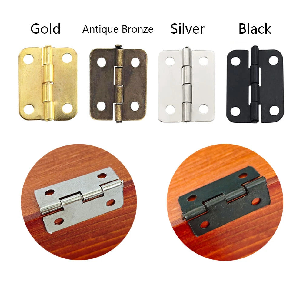 10pcs Antique Mini Hinges for Jewelry Box Cabinet (25x18mm)