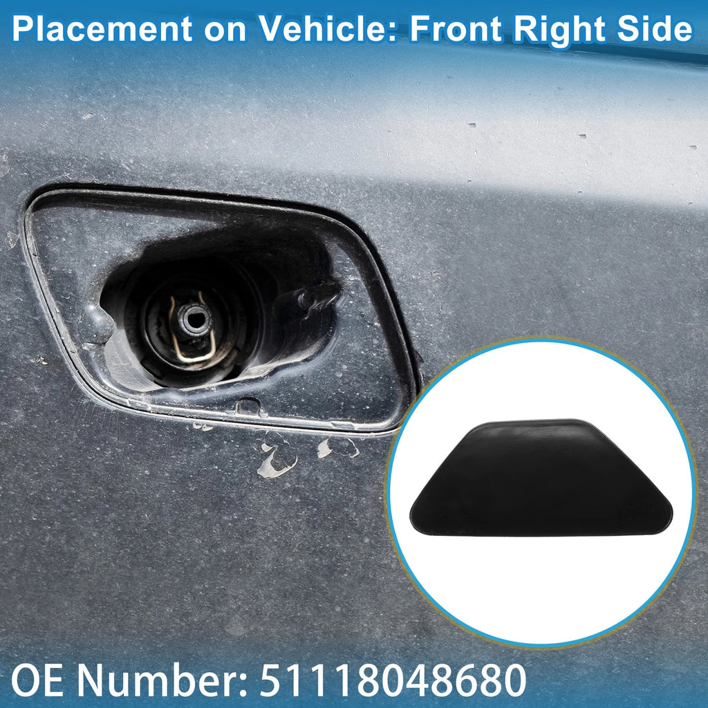 Front Right Washer Nozzle Cover Cap Replacement for BMW 528i (2011–2016)