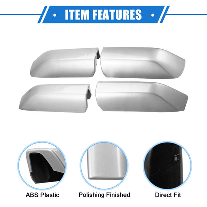 Set of 4 Roof Rack Side Rails End Covers for Toyota 4Runner (2010–2022) Silver