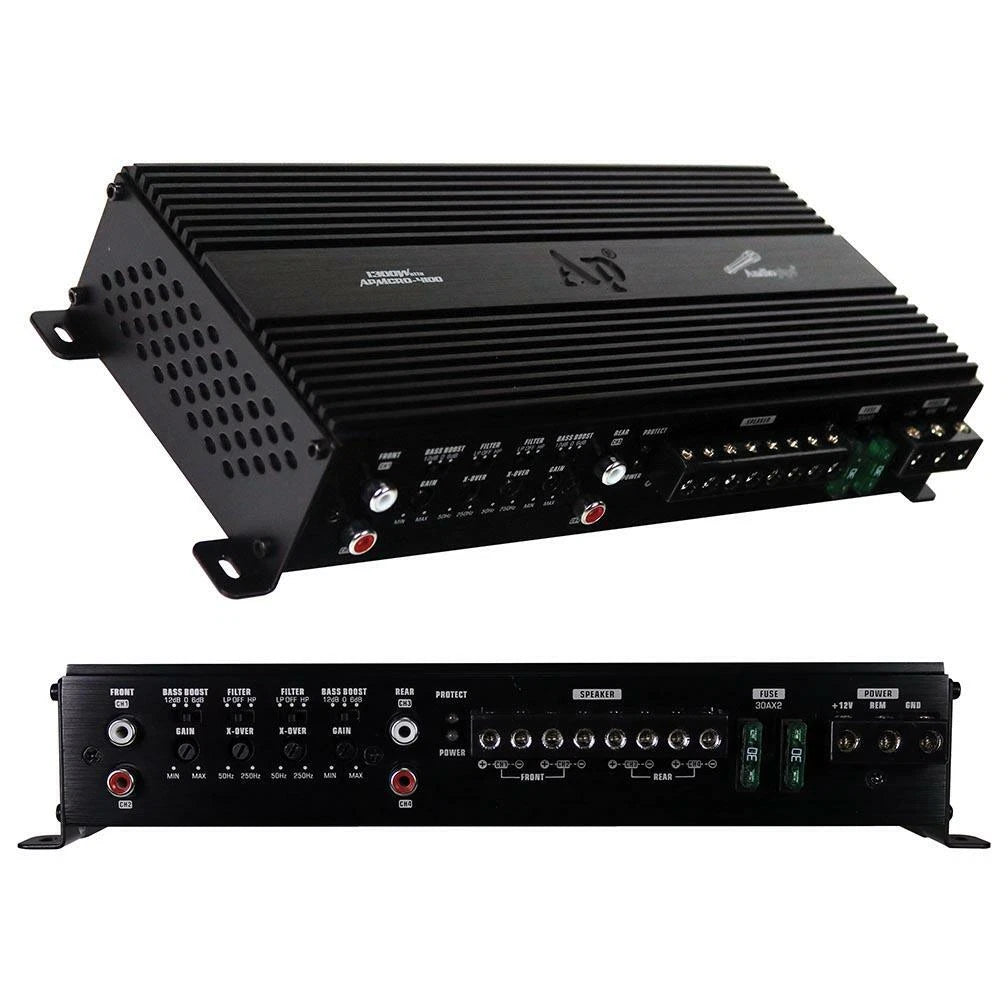 Audiopipe APMCRO4100 Micro 4 Channel Amplifier 1300W for Audiopipe