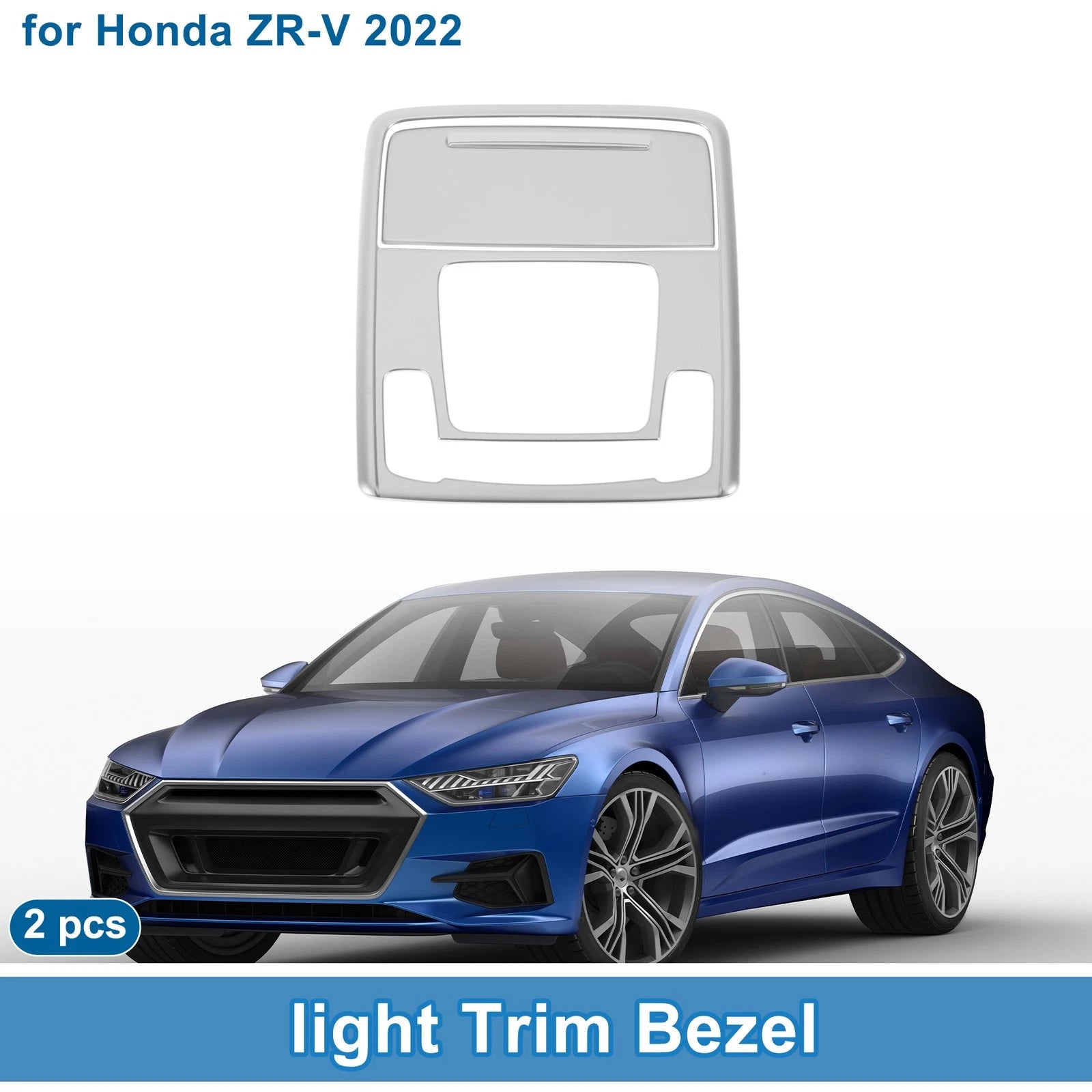 Front Row Light Trim Bezel Replacement for Honda ZR-V (2022–2022) Silver Tone