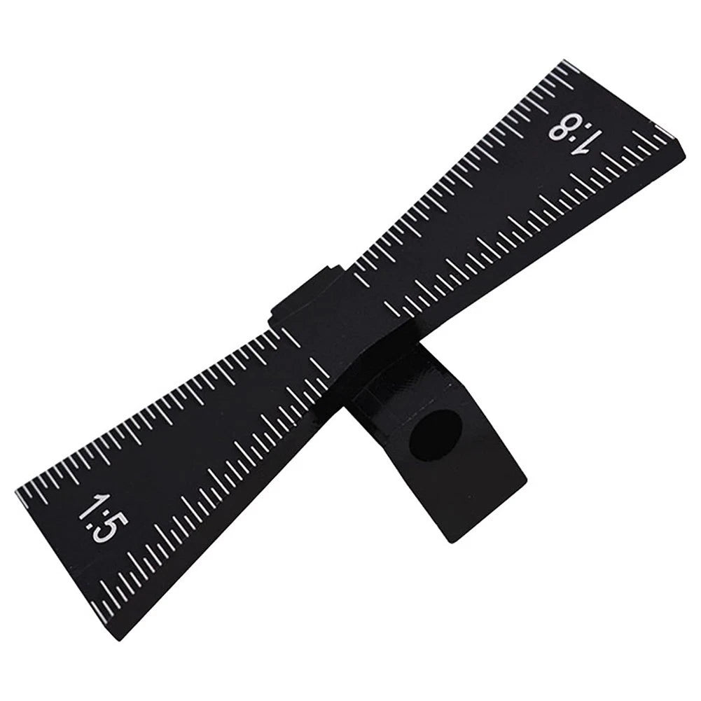 Compact dovetail measurement tool for woodworking applications