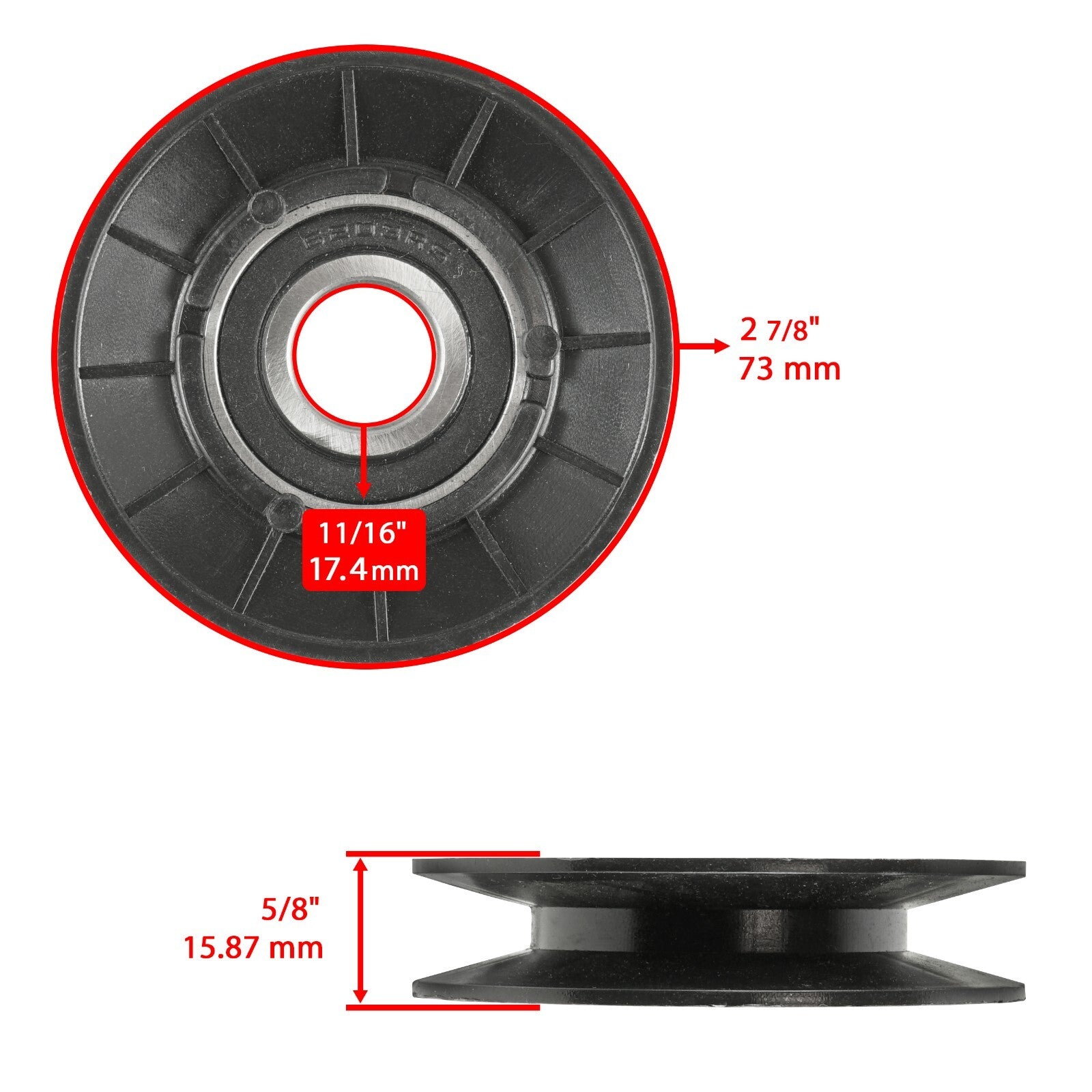 Snow Blower Belt Replacement with Pulleys for John Deere LA165 LA175 (2005–2015)