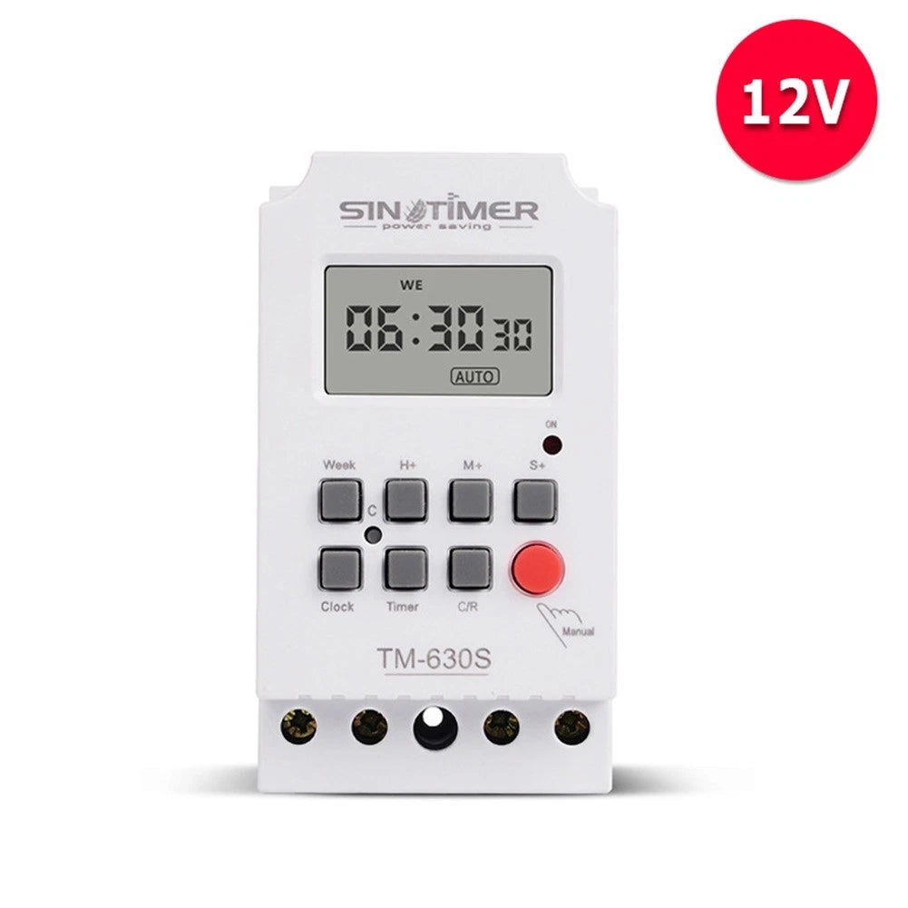 Digital Timer Switch for 12V DC/AC (1 Second to 168 Hours) - Set of 1