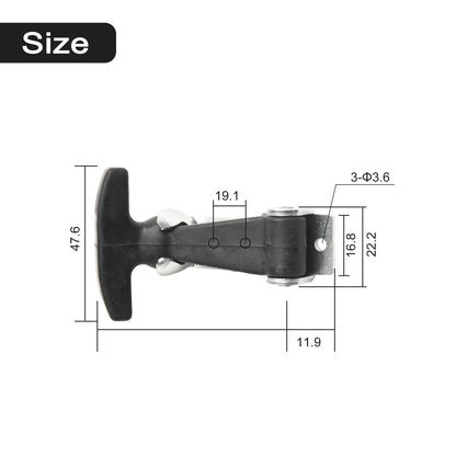 Stainless Steel Rubber Hood Catch for Flexible T Handle (4-7 Inch)