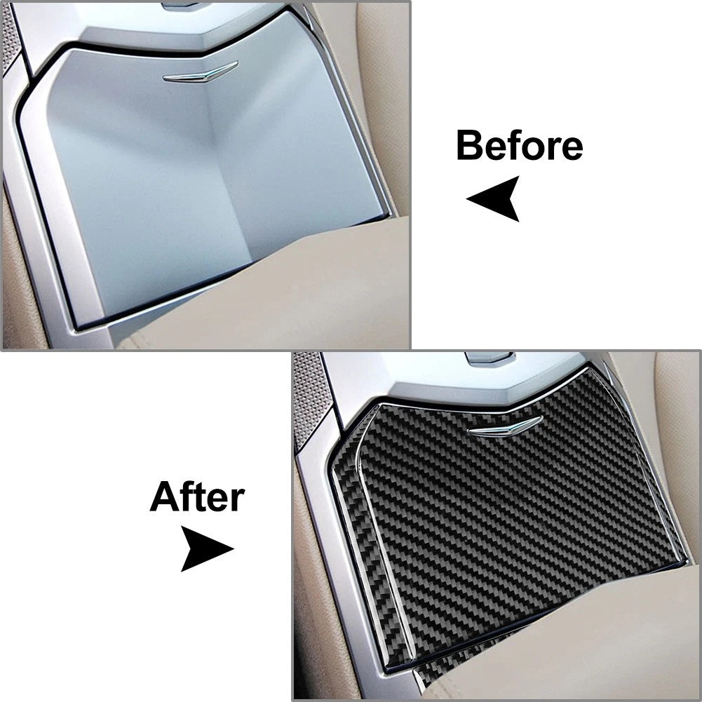 Carbon Fiber Center Console Storage Box Panel Cover for Cadillac CTS (2008–2013)