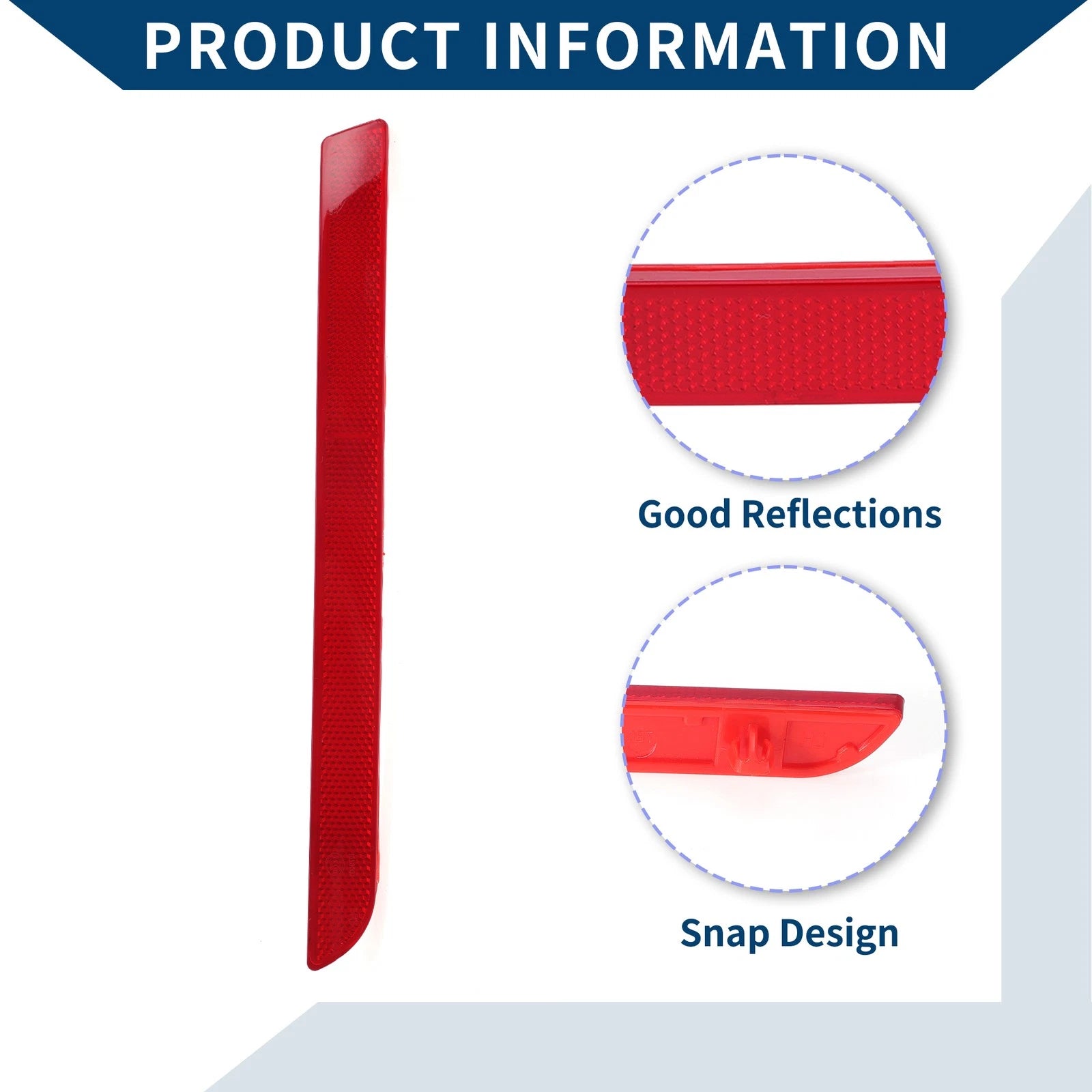 Rear Left Bumper Reflector No. 7E0945106A for VW Transporter T5 (2012–2016)