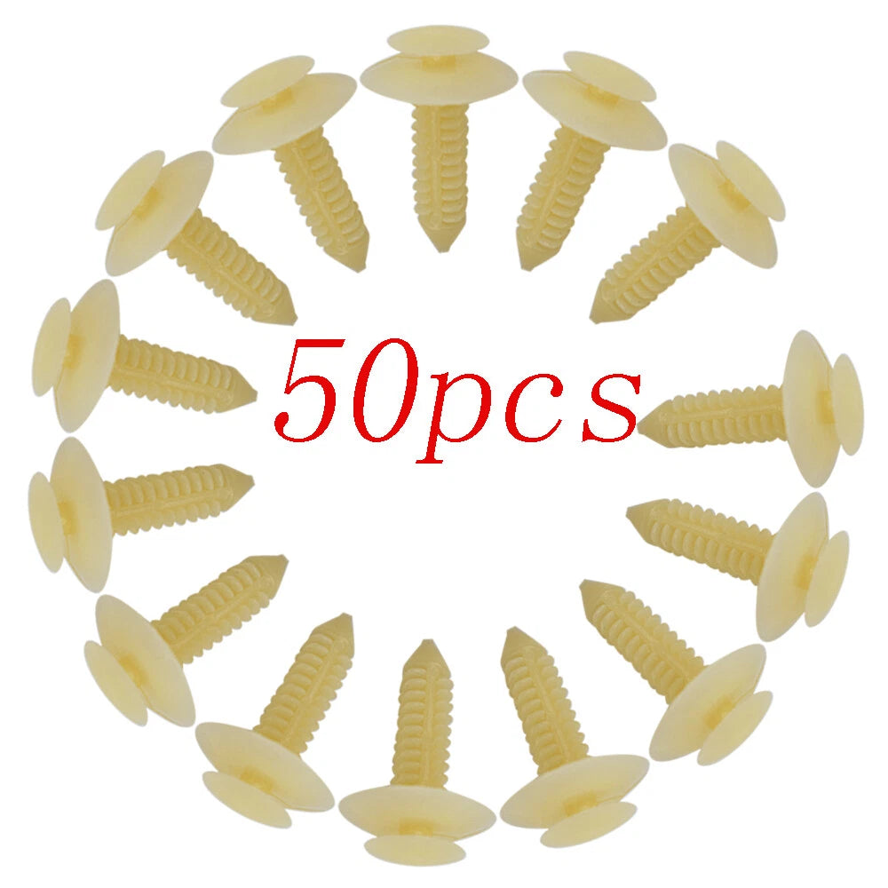50Pcs Plastic Retainer Push Rivet Fastener Clips for Ford GMC